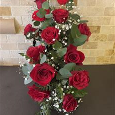 12 Red Rose heart gift bag